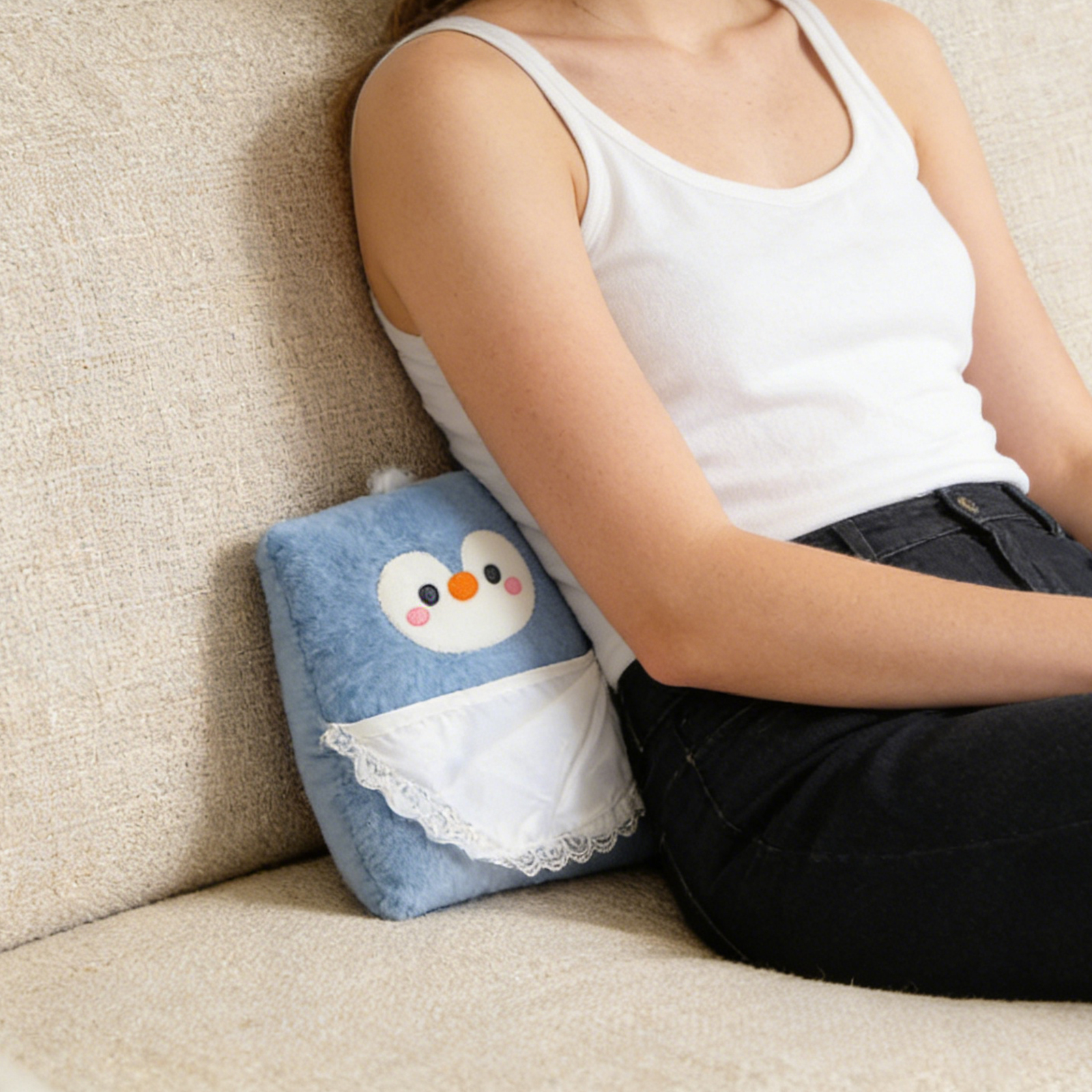 Penguin Back Pillow-Blue 6