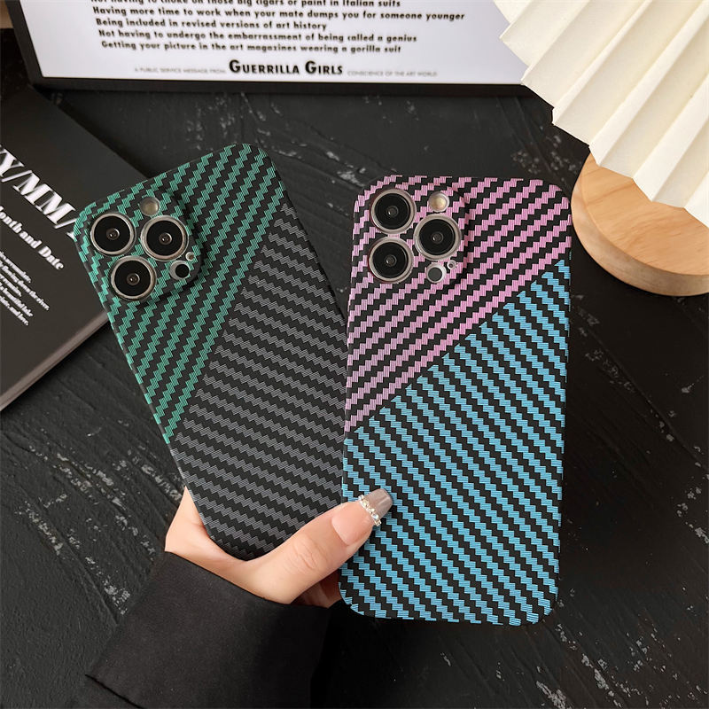 Double-faced Kevlar Carbon Fiber Texture Mobile Phone Case - Image 6