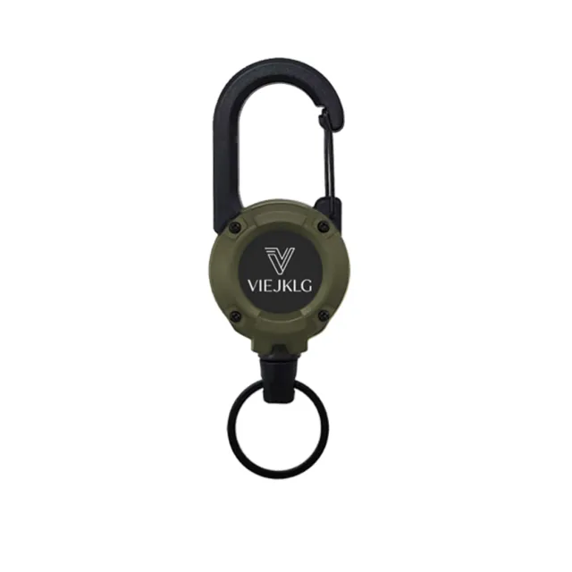 VIEJAKLG 3 in 1 Retractable Pull Reel Carabiner Keychain With Strong Steel Wire Rope Buckle Compact 64cm Outdoor Sport Tool For Camping Hiking Mult... Tkus01 0020 03 Green - Shop at LoveMi