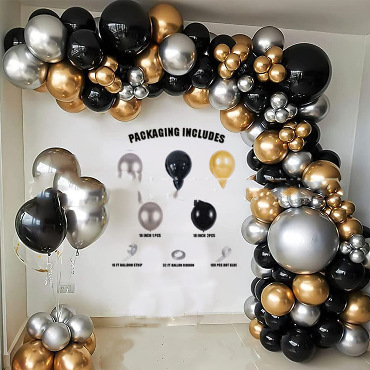 111Pcs Black Gold Set