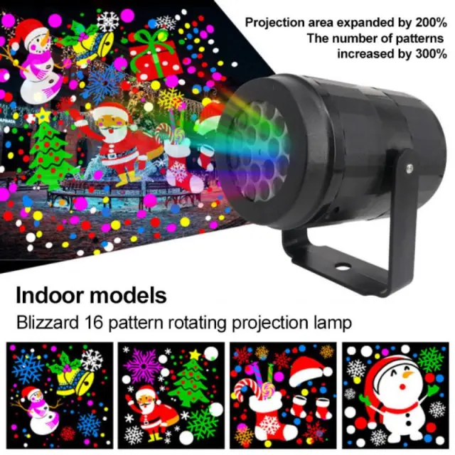 Christmas Party Lights Snowflake Projector Light Led Stage Light Rotating Xmas Pattern Outdoor Holiday Lighting Garden Christmas Decor 4W Au - Shop at LoveMi