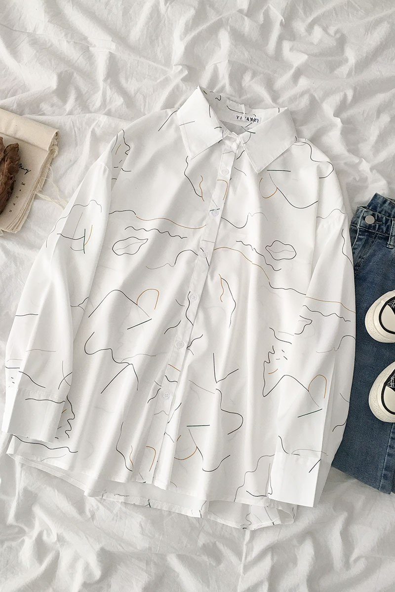 Design Sense Versatile Single-breasted Long-sleeved Shirt Spring