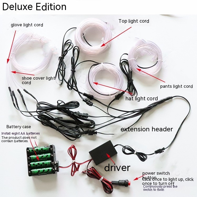 Fluorescent Dance Performance Wear Props LED Shiny Clothes Deluxe Edition - Shop at LoveMi