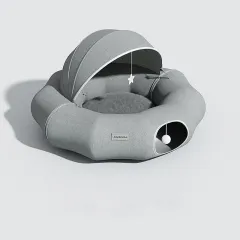 Cat Tunnel Donut Tunnel Crawl Shelter Foldable - Cat Tunnel Nest - View 1