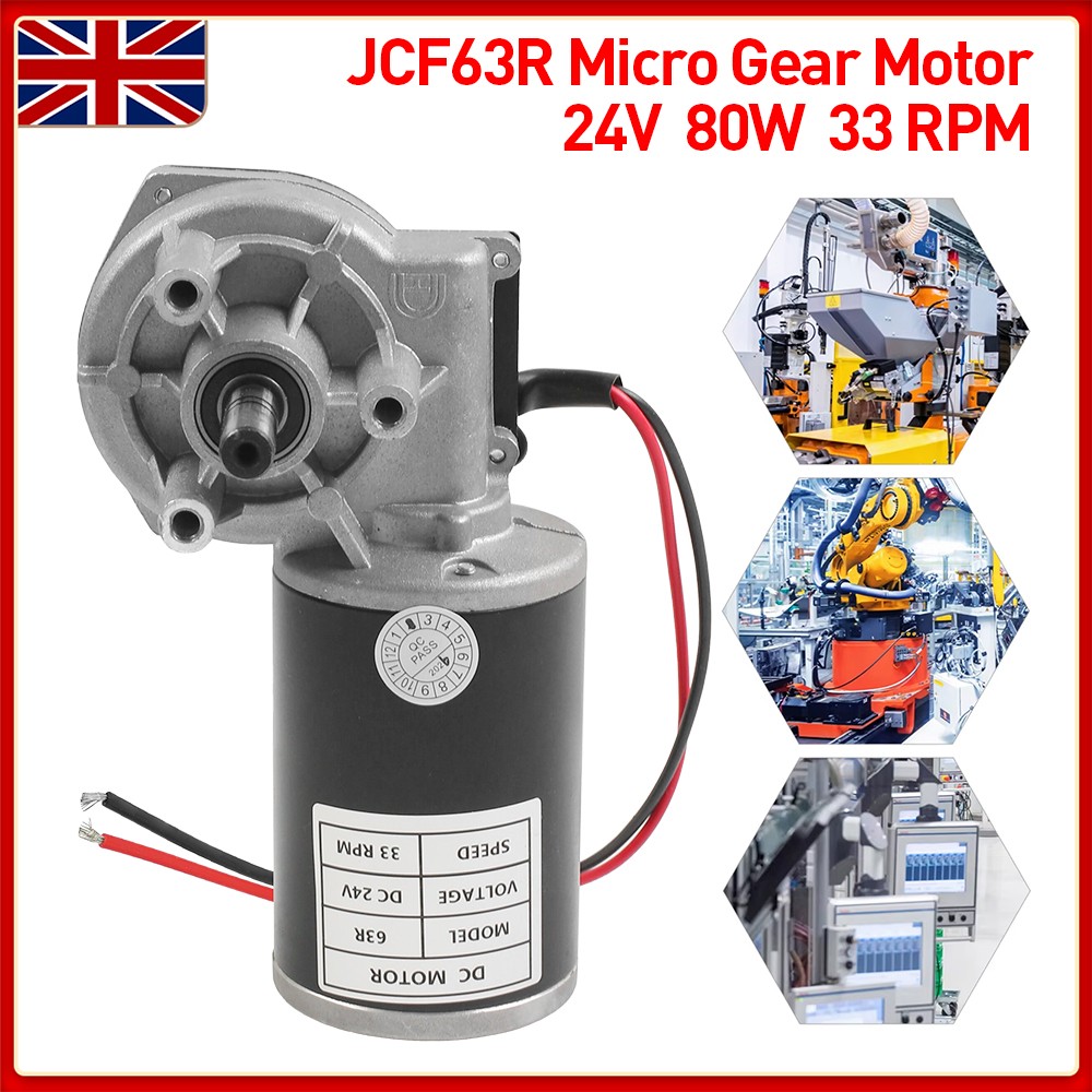 24V DC Electric Gearmotor Speed Torque Reversible Adapter Gear Box Motor 30W — image 8