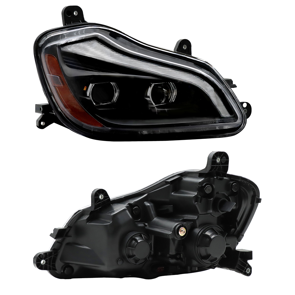 LED Headlights Compatible With Kenworth T680 2013-2021 Included Bulbs Pair