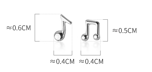 Title 1, Orecchini con nota musicale in stile coreano da...