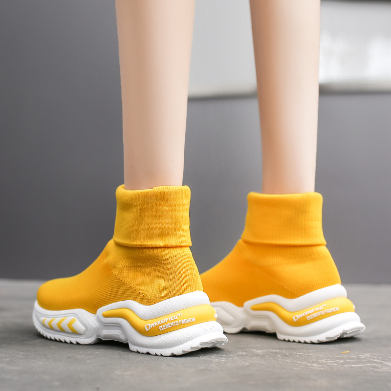 Breathable Single Boots Increase Women's Shoes Thick Sole