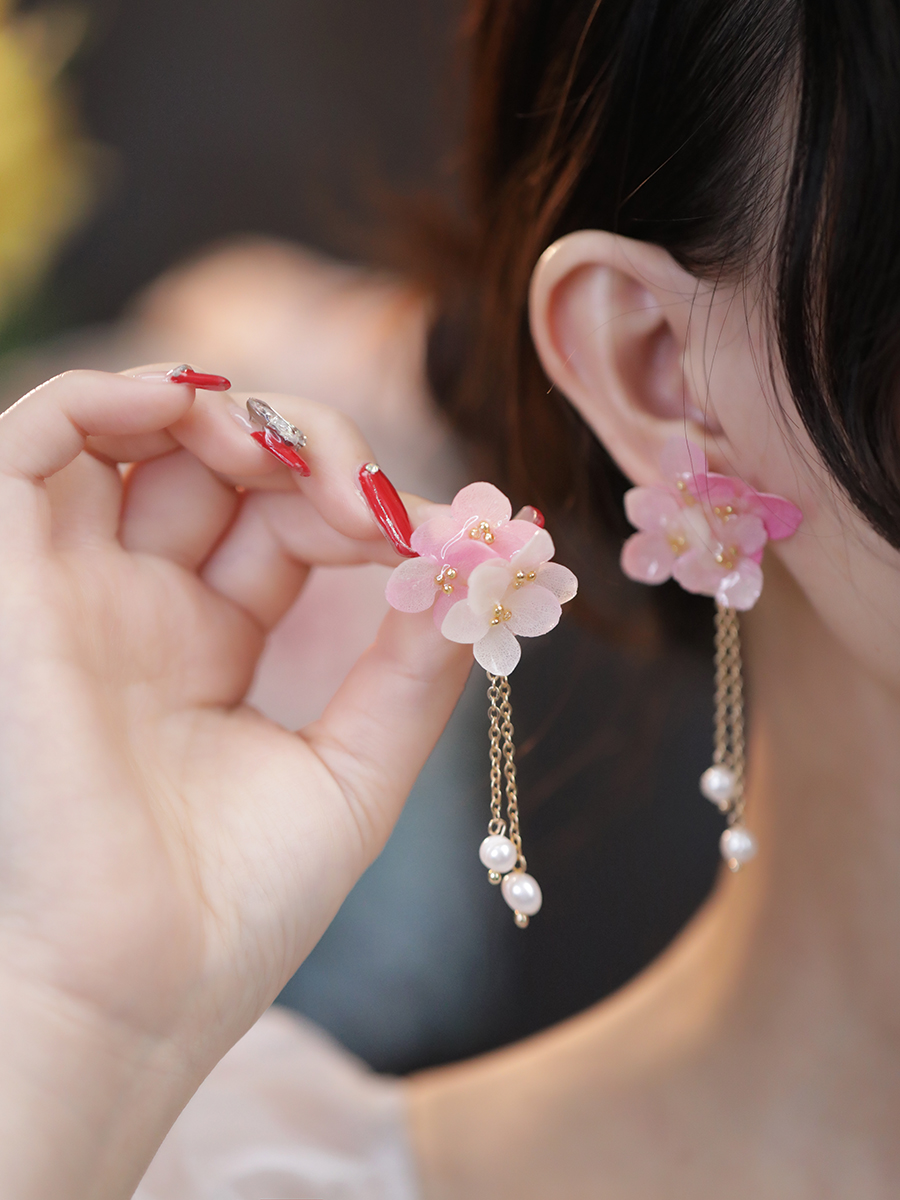 Title 2, Preserved Flower Earrings Women Show Face Small...