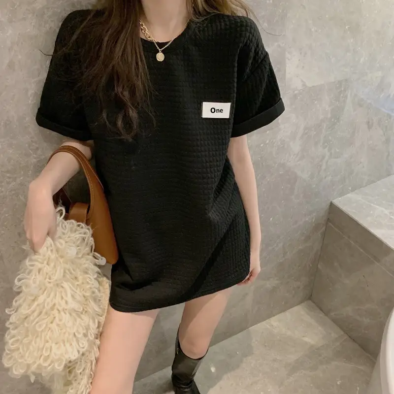 New Mid-length Short-sleeved T-shirt Women's Top