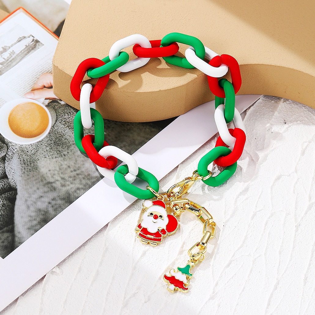 Women's Fashion Christmas Crystal String Beads Bracelet