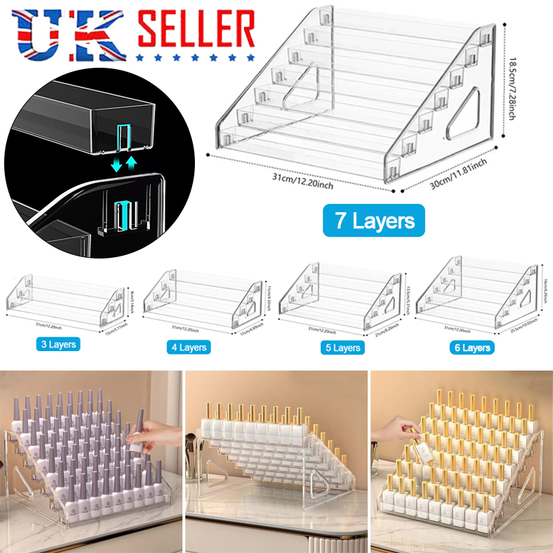 3-7 tier clear acrylic collector card display stand rack