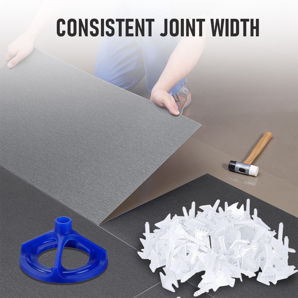 300PCS TILE SPACER Levelling System Plus 2mm Twister - Nut---white — image 9
