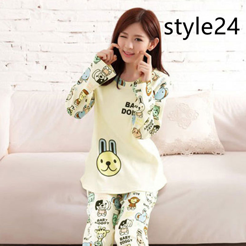 Title 17, Milk Silk Cartoon Long-sleeved Trousers Ladies ...