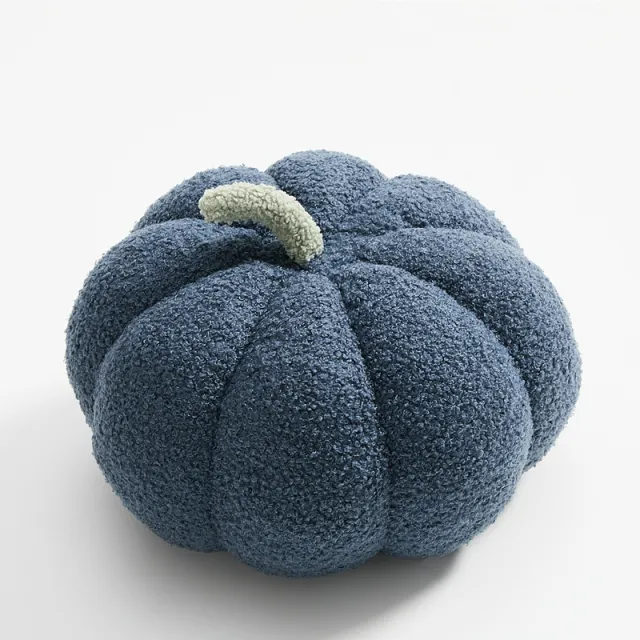 Nordic Pumpkin Round Pillow Plush Pillow Knitted Yarn Lake Blue - Shop at LoveMi