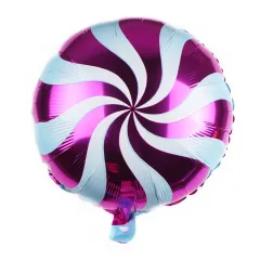 Windmill Candy Aluminum Film Balloon - Rose Red - View 1