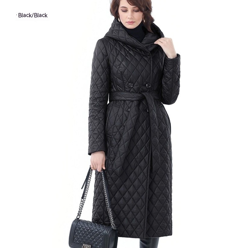 Winter Clothing Coat Hooded Padded Cotton Coat Lightweight Black - Shop at LoveMi