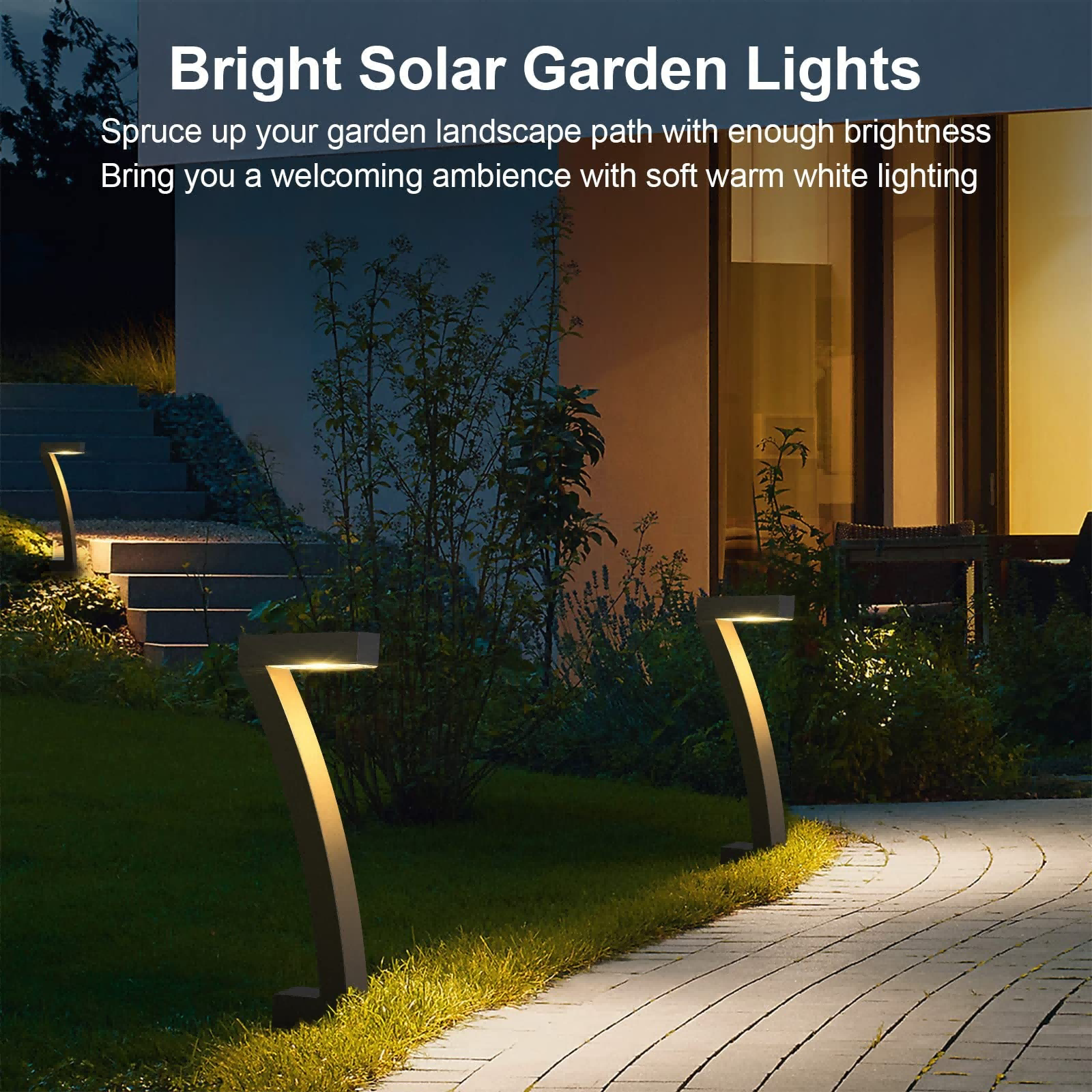 Solar Pathway Lights Outdoor Garden Walkway Landscape Decor Lamp LED Bright — image 2