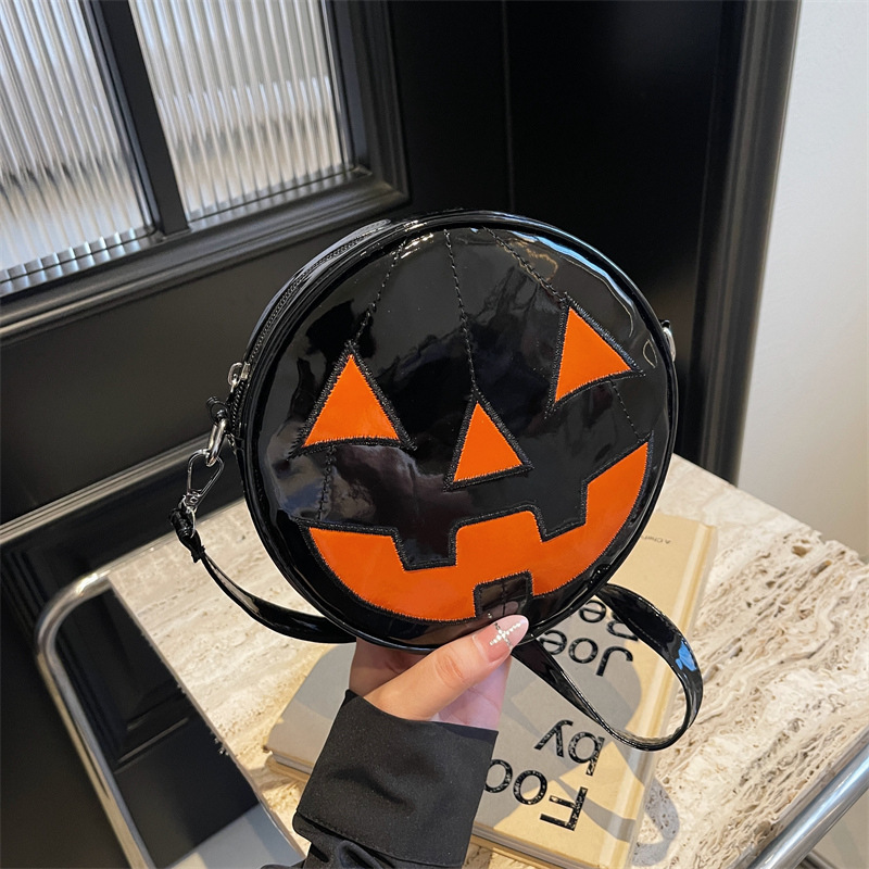 Lindo bolso bandolera redondo calabaza para niñas y mujeres - Imagen 11 de 13