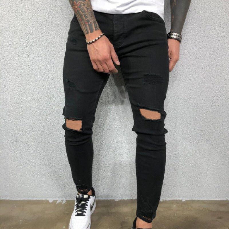 Title 5, Mens Ripped Stretch Skinny Leg Fashion Jeans f...