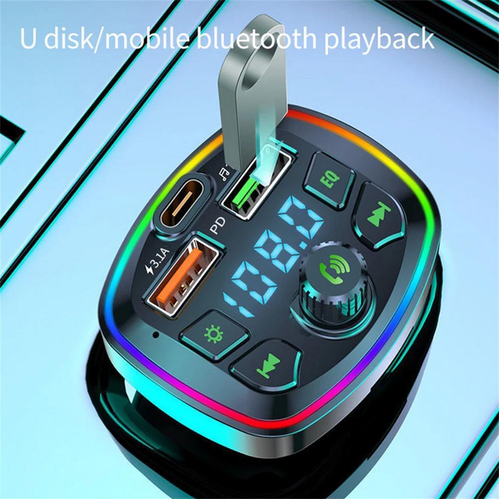 Cross-border New Bluetooth MP3 Car FM Frequency Digital Display Charger Player, Car Cigarette Lighter Fast Charger — foto 8