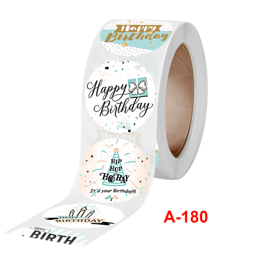 Birthday gift tag decoration thank you sticker (a180)