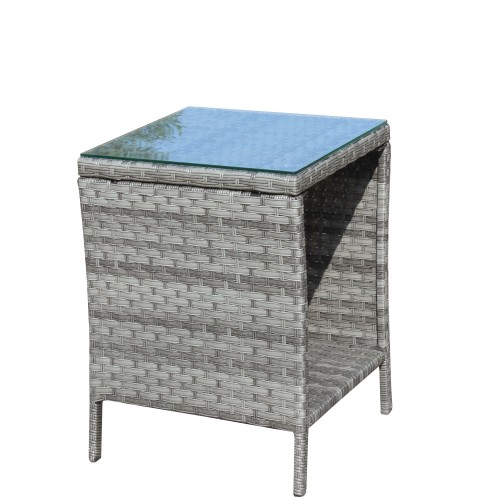 Outdoor Patio Furniture 1 Coffee Table With Clear Tempered Glass — foto 4