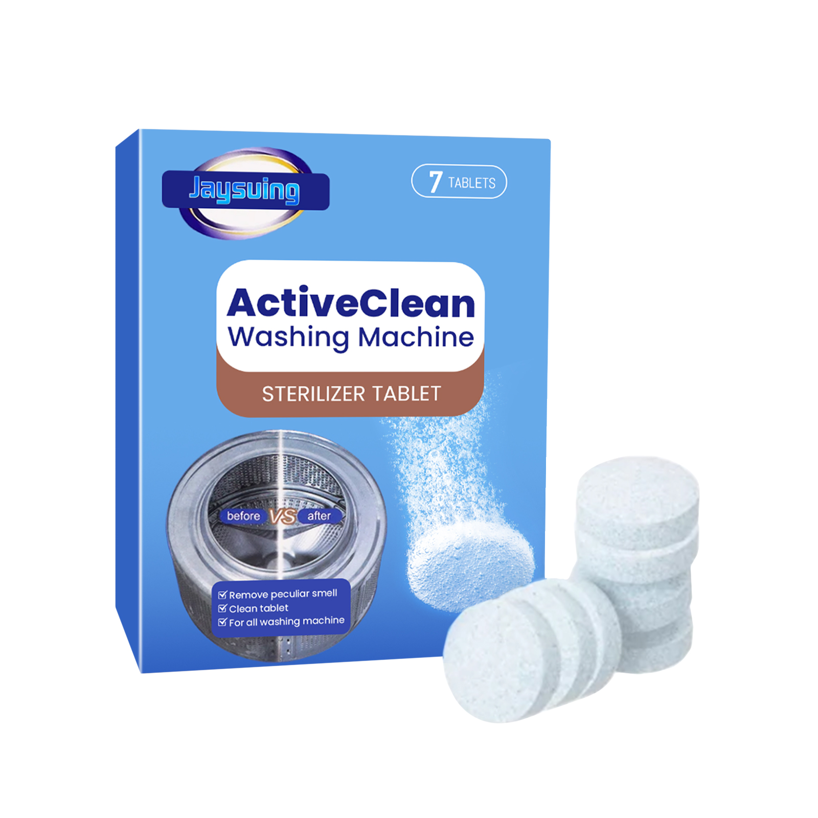 Jaysuing Washing Machine Cleaning Tablets Washing Machine Trough Automatic Rolle