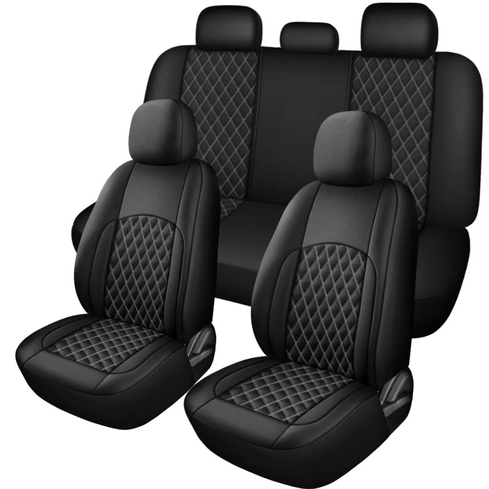Sport Racing Style PU Leather Car Seat Covers Full