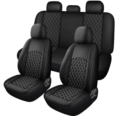 Sport Racing Style PU Leather Car Seat Covers Full