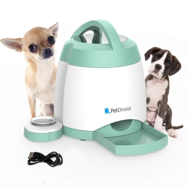 Creative Dog Button Push Type Automatic Feeder Light Green - Shop at LoveMi
