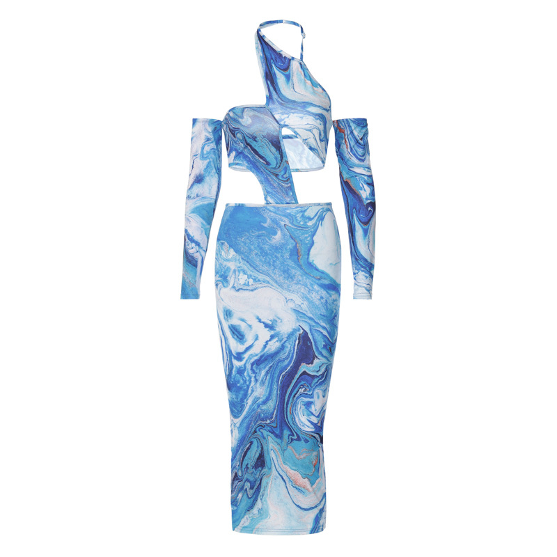 Fashion Open-back Split Irregular Dress For Women