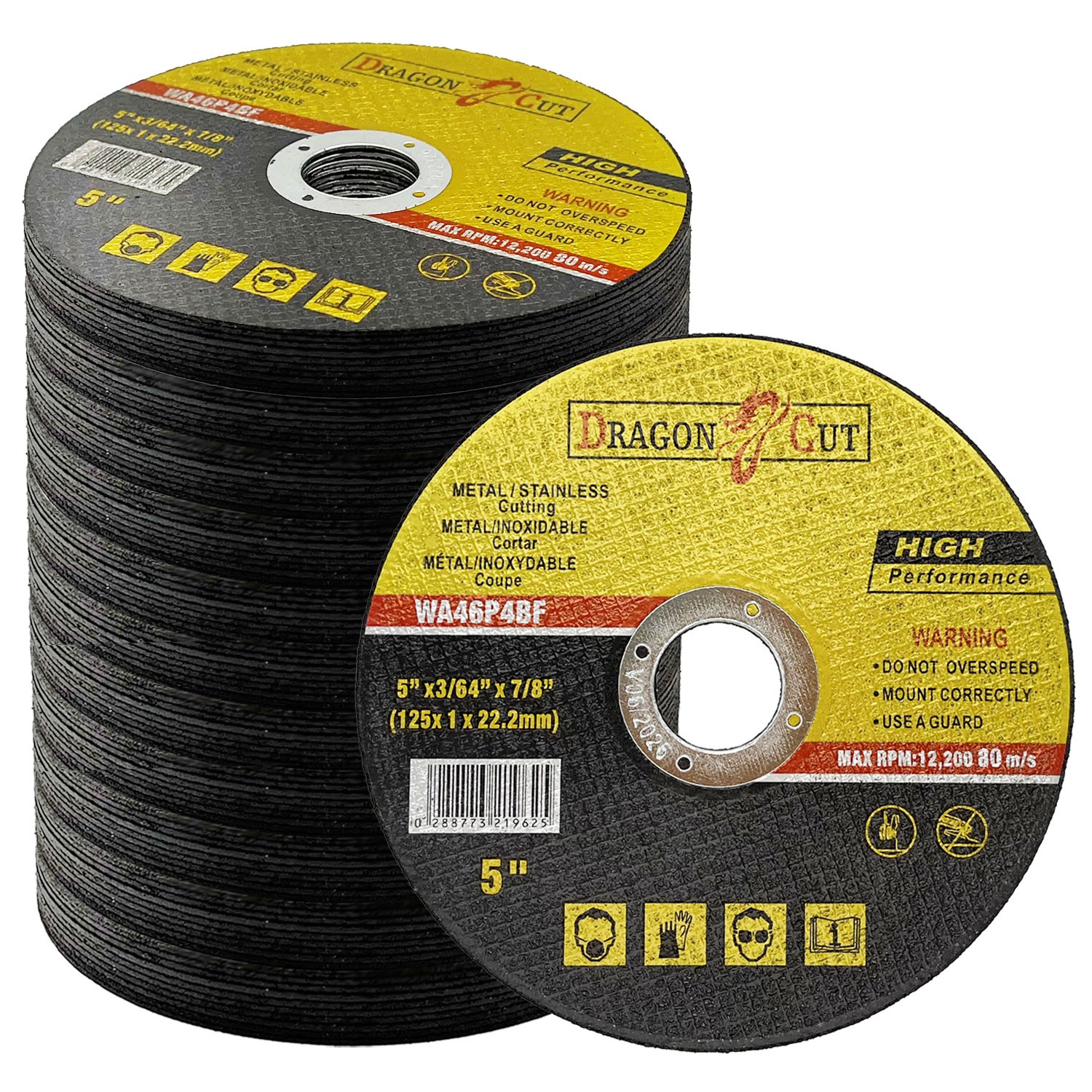 50 X 125mm ULTRA THIN 1mm METAL CUTTING BLADE DISC FOR STEEL & STAINLESS ANGLE