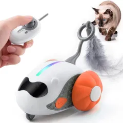 Interactive Cat Toys For Indoor Cats With Upgraded Rechargeable Joystick Remote Control Smart Automatic Moving Cat Toys With Kitten Toys For All Br... - View 1