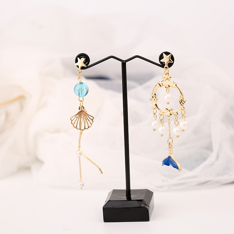 Small Asymmetric Earrings Girl Earrings