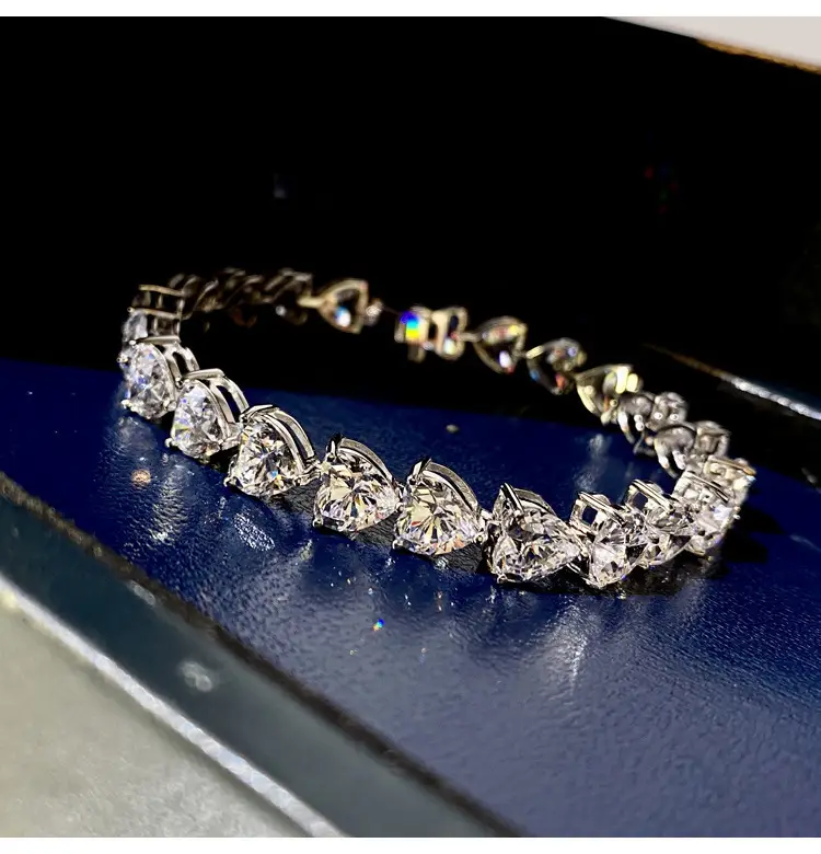 Women's Simple Full Diamond Personality Love Bracelet