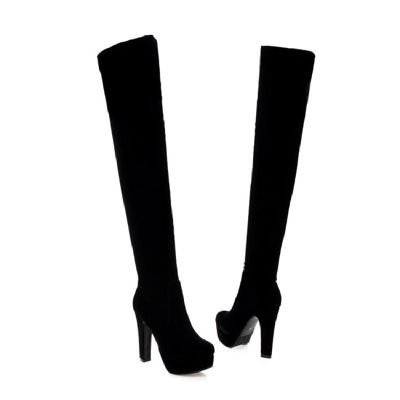 Title 3, Thick-heeled High-heeled Frosted Waterproof Pla...