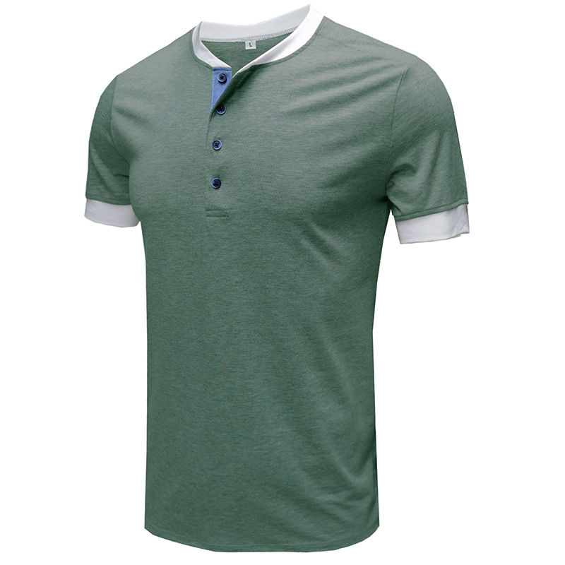 Title 3, Mens solid color short-sleeved T-shirt, a comf...