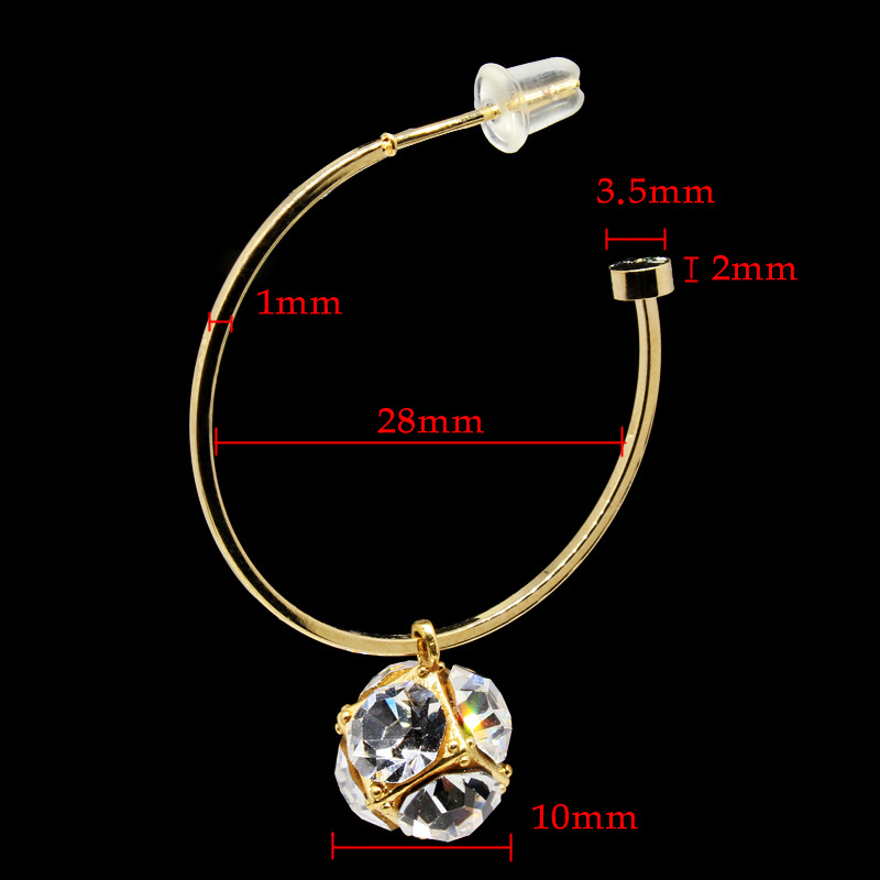 Jewelry Female Big Round Earrings High-end