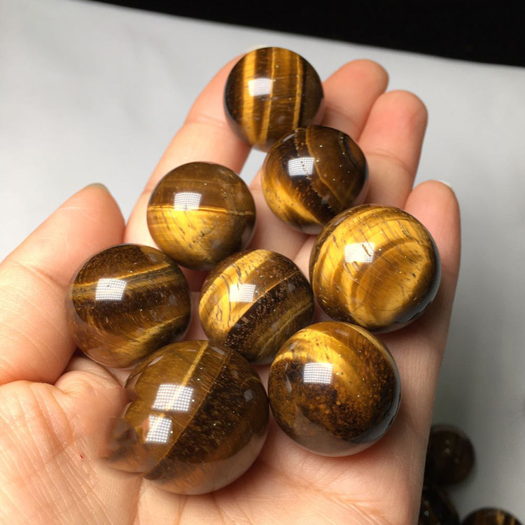 East China Sea Natural Crystal Yellow Tiger Eye Stone Polishing