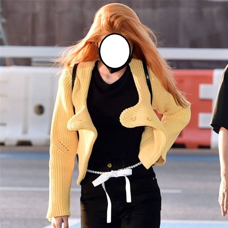 Wave Neck Knit Cardigan Jacket Irregular Sweater Top