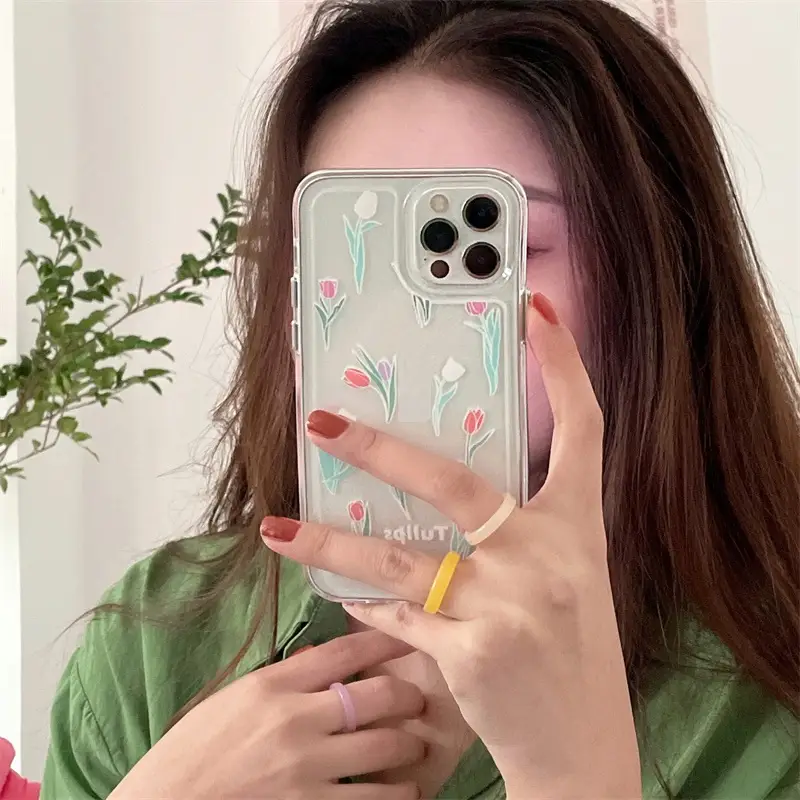 Simple Spring And Summer Tulip Soft Phone Case