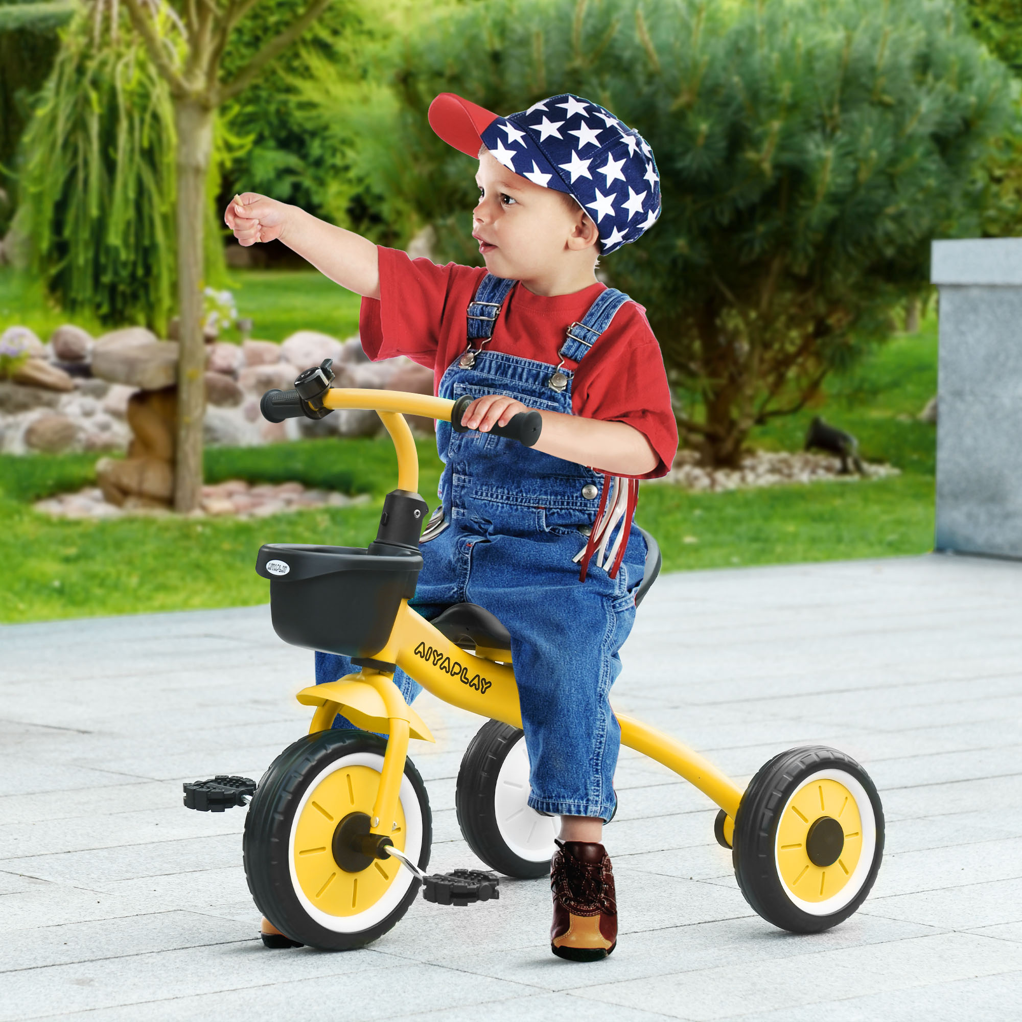 Children's Tricycle With Adjustable Seats, Basket, And Bell, Suitable — image 2