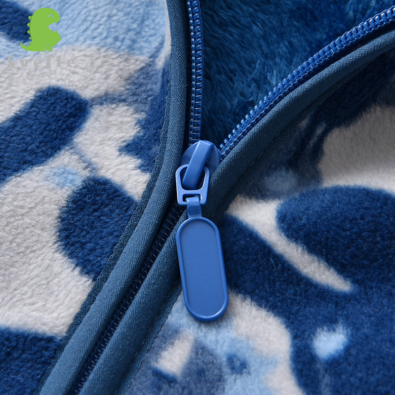 Cartoon Jacket Plus Velvet Stand-up Collar Trendy Children — foto 8
