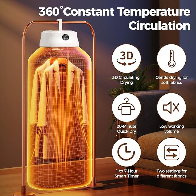Portable Clothes Dryer Electric Mini Drying Machine With Timer And Dry Bag — image 6