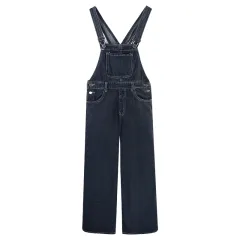 Fashion Denim Overalls Women's Retro Wide Leg Pants - Blue Black - View 1