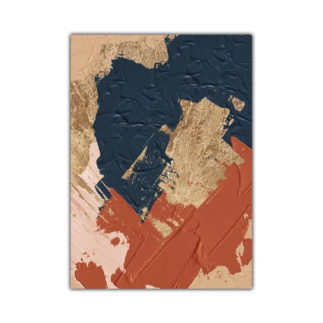 Modern Abstract Dark Blue Red Minimalist Canvas Painting 1Style - Shop at LoveMi