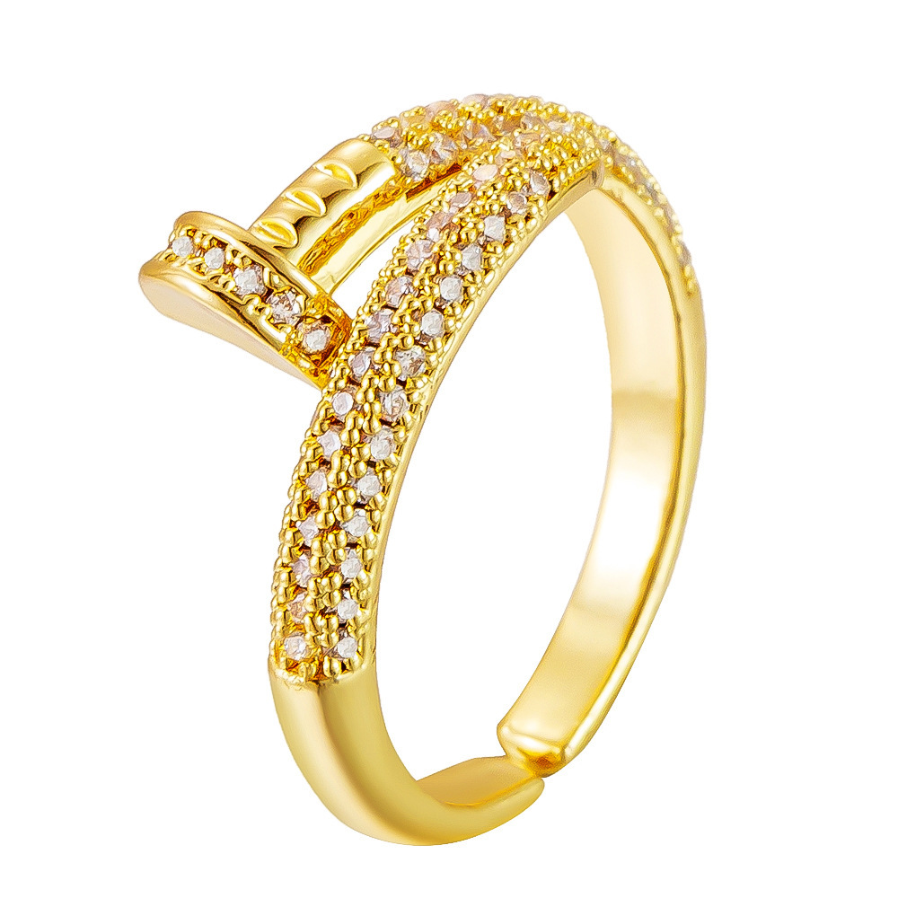 Personalized Open Adjustable Ring Micro Paved Butterfly Star Heart Zircon Ring