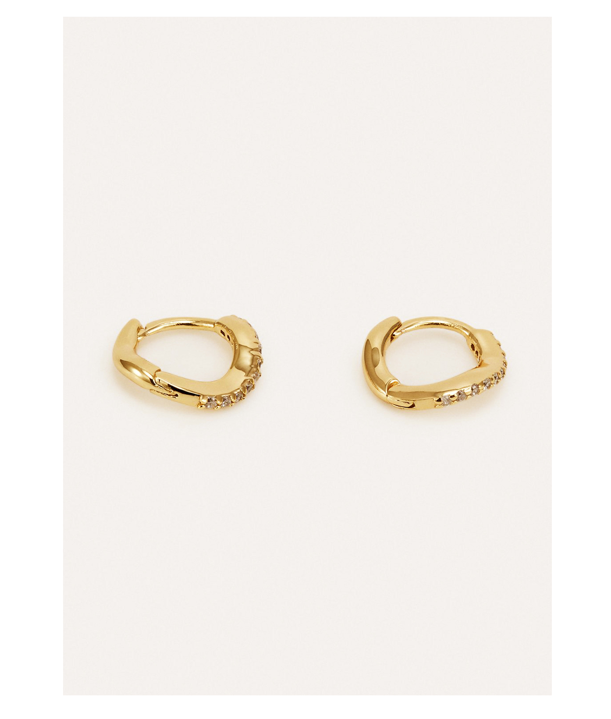 Title 3, 18K Gold-plated Sterling Silver Earrings With A...