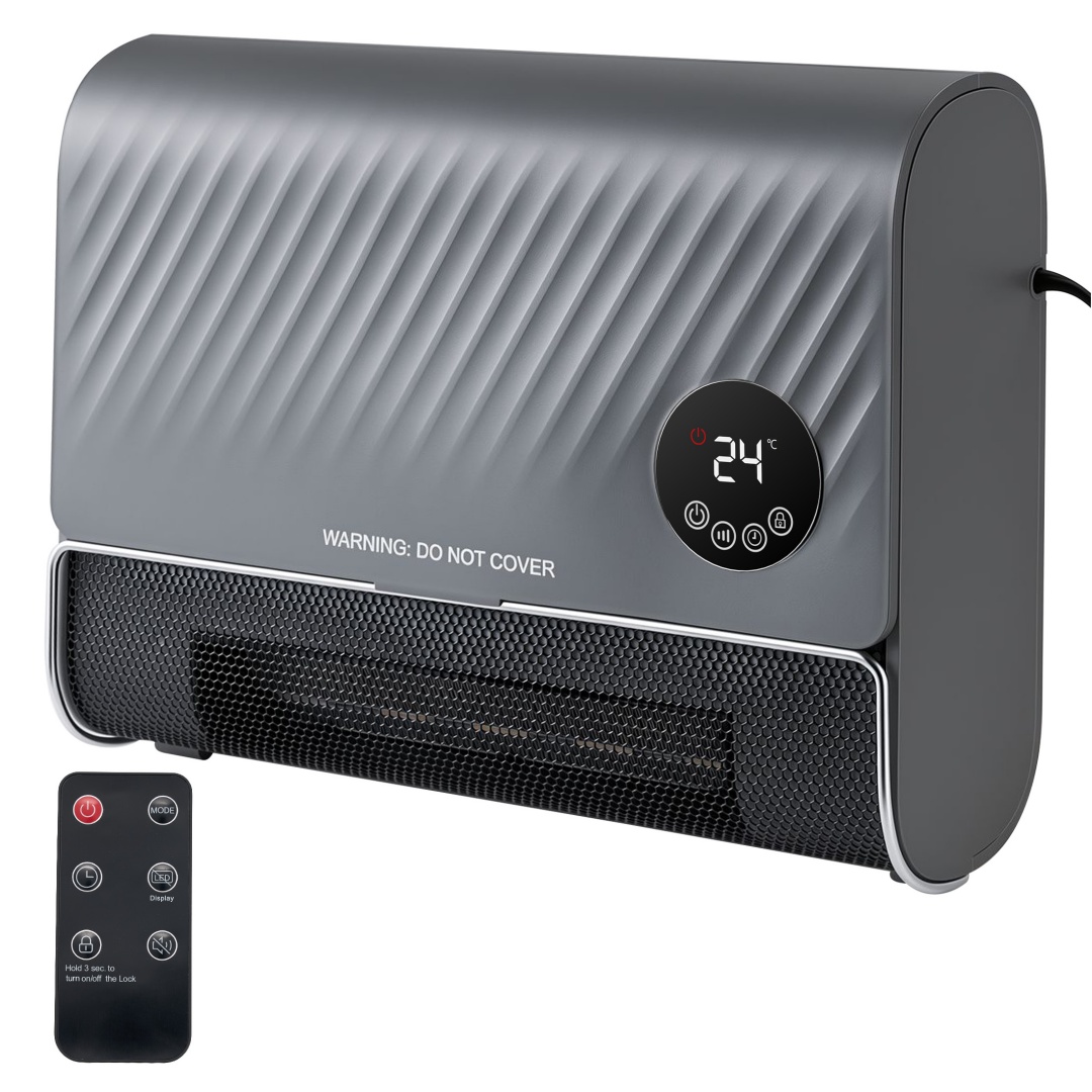 Smart Wall Heater, 1500W Fast Heating Electric Space Heater For Indoor Use, Wall Mounted Panel Heater With Remote, 3 Fan Speeds image 16